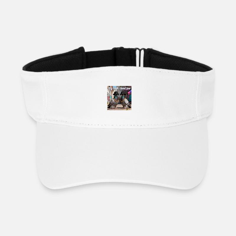 Streetstyle Pigeon Duo - Recycled Sun Visor Cap - white
