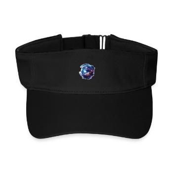 Kosmischer Wirbel Galaxie - Recyceltes Visor Cap - Schwarz - Vorne