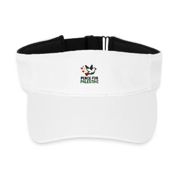 colombe de la paix aux couleurs de la Palestine - Visière de sport recyclée - blanc - Devant