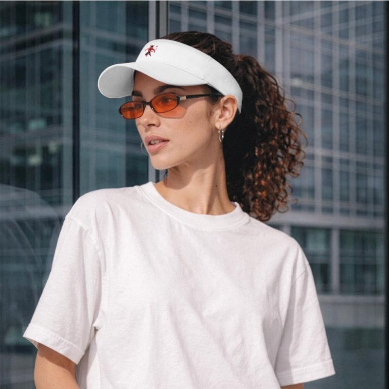 Devil - Cool Low Poly Logo Recycled Sun Visor Cap