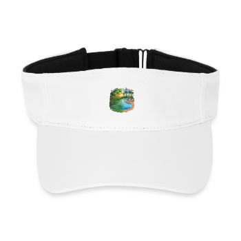 Ecosystem Egosystem Design Humor and Ecology - Recycled Sun Visor Cap - white - Front