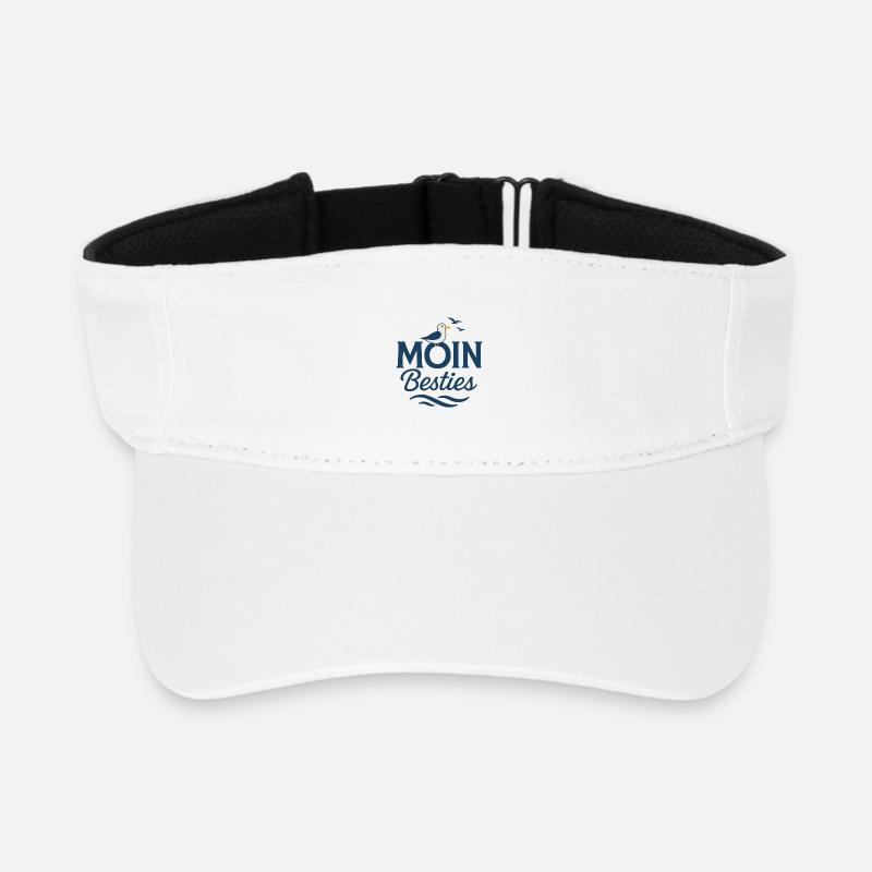 Moin Besties Meergruß - Recyceltes Visor Cap - Weiß