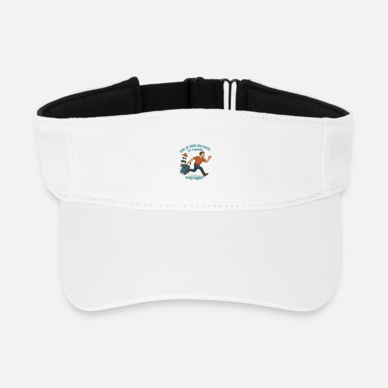 Flug zum Reisen - Recyceltes Visor Cap - Weiß