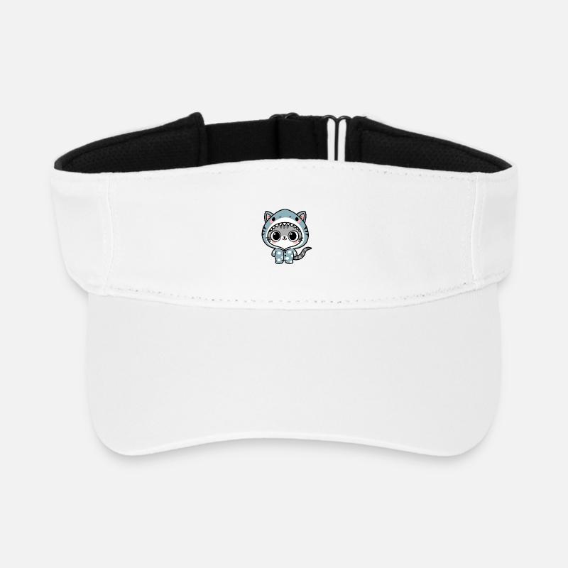 Chat Requin Câlin Onesie - Visière de sport recyclée - blanc