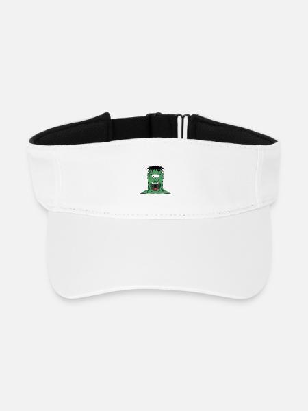 Screaming monstrous creature - Recycled Sun Visor Cap - white