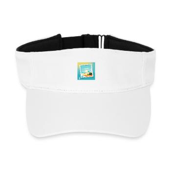 Summer at the beach - Recycled Sun Visor Cap - white - Front