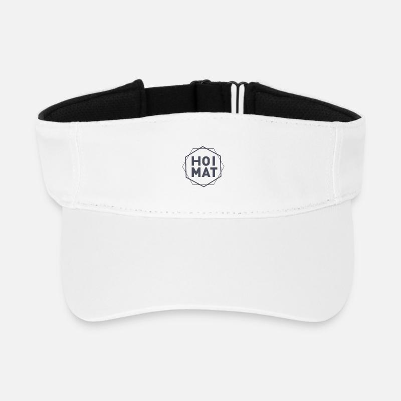 Geometrischer HOIMAT Hexagon-Text - Recyceltes Visor Cap - Weiß