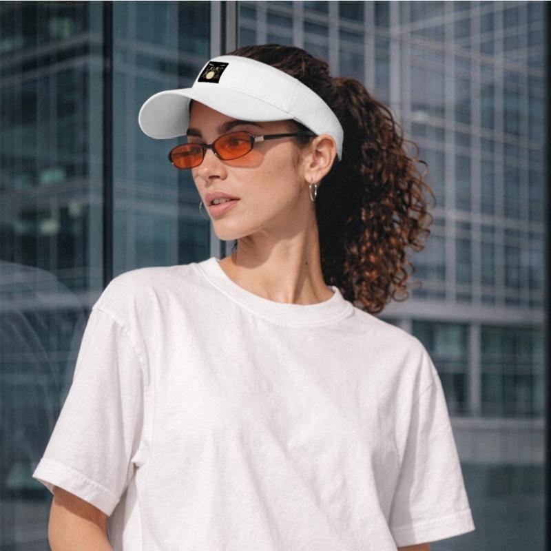 Illustration de batterie Black Silver Visière de sport recyclée