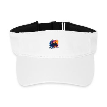 Neckarsulm Stadt Silhouette Neckar Geschenk - Recyceltes Visor Cap - Weiß - Vorne