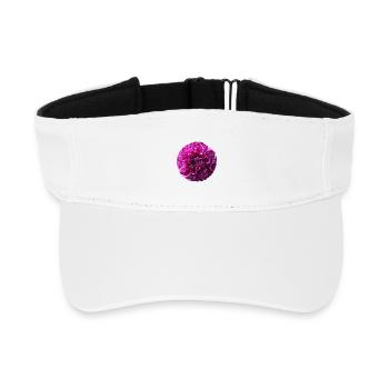 Purple Dahlia - Recycled Sun Visor Cap - white - Front