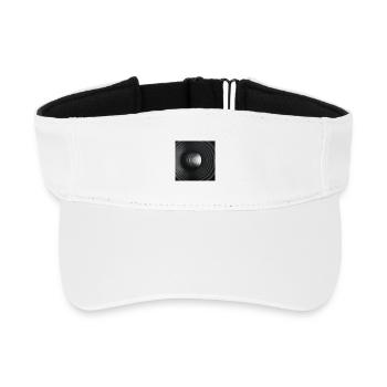 Black and white concentric tunnels - Recycled Sun Visor Cap - white - Front