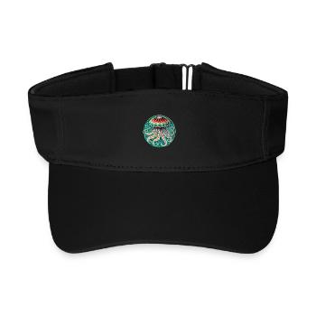 Mandala des méduses vibrantes - Visière de sport recyclée - noir - Devant