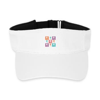 Padel Racket for Players & Fans - Recycled Sun Visor Cap - white - Front