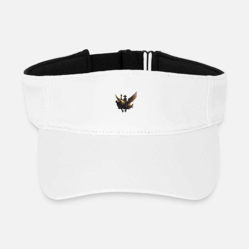 Steampunk - Recycled Sun Visor Cap - white
