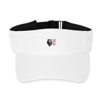 Wolfskopf mit Pistolenmotiv - Recyceltes Visor Cap - Weiß - Vorne
