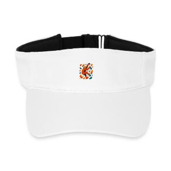Bouldern Faultier Klettern Halle Geschenk - Recyceltes Visor Cap - Weiß - Vorne