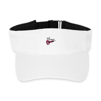 Darts player mom - Recycled Sun Visor Cap - white - Front