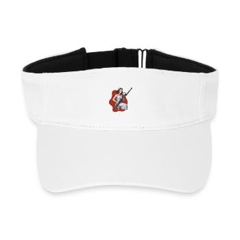 CLARINETIST #1 – Ton & Bild - Recyceltes Visor Cap - Weiß - Vorne