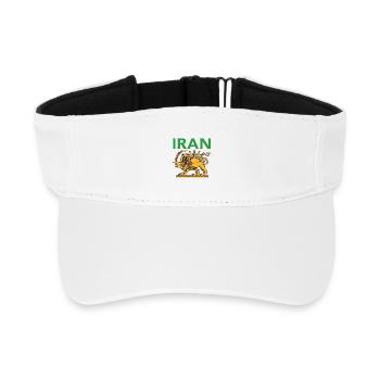 Persischer Löwe mit Sonnenmotiv - Recyceltes Visor Cap - Weiß - Vorne