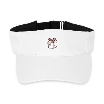 Rustic Hand-Drawn Gift Box - Recycled Sun Visor Cap - white - Front