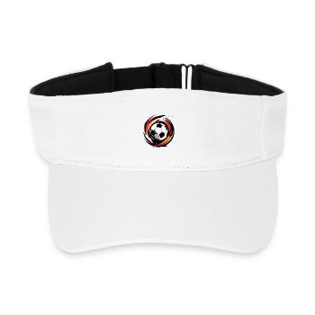 Farbwirbel Fußballball Fussball Deutschland Farben - Recyceltes Visor Cap - Weiß - Vorne