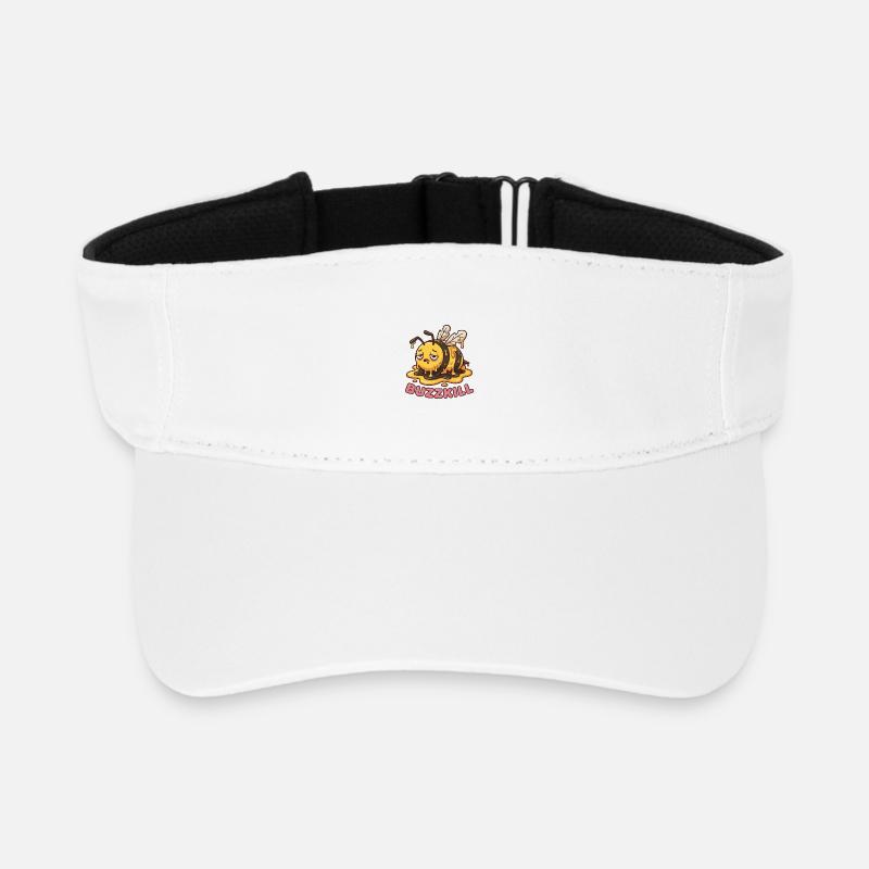 Ne soyez pas un rabat-joie - Design drôle d’abeille - Visière de sport recyclée - blanc