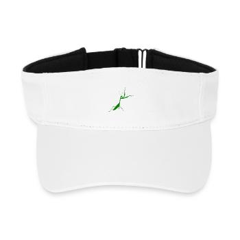 Gottesanbeterin grün - Recyceltes Visor Cap - Weiß - Vorne