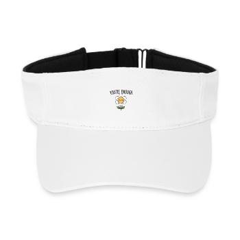 You’re Enough – Positive Affirmation - Recyceltes Visor Cap - Weiß - Vorne
