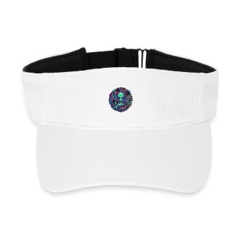 Extraterrestre Signe de paix Extraterrestre psychédélique - Visière de sport recyclée - blanc - Devant