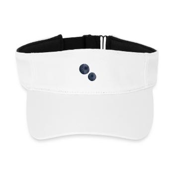 Blaubeeren Aquarell - Recyceltes Visor Cap - Weiß - Vorne