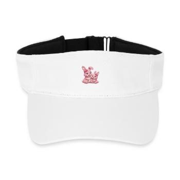 Hasen Kinder Hasenkinder - kleine große Schwester - Recyceltes Visor Cap - Weiß - Vorne