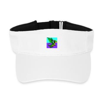 Drache - Recyceltes Visor Cap - Weiß - Vorne