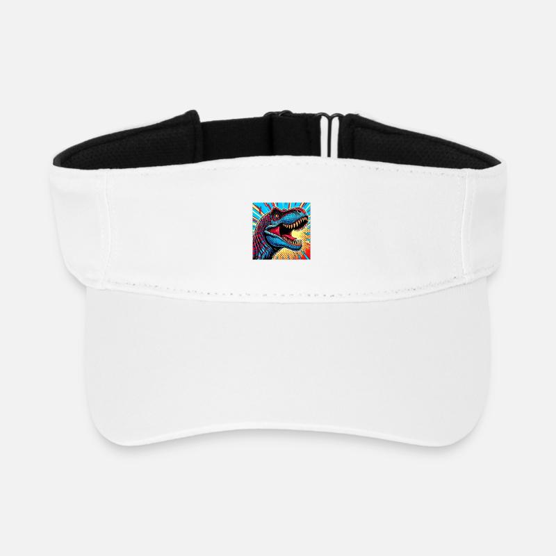 dinosaur - Recycled Sun Visor Cap - white