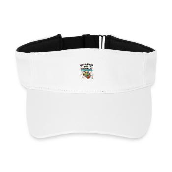 Buntes Gehirn mit versteckten Tabs - Recyceltes Visor Cap - Weiß - Vorne