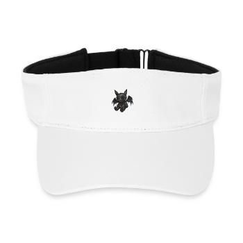 Quilted Monster with Wings - Recycled Sun Visor Cap - white - Front