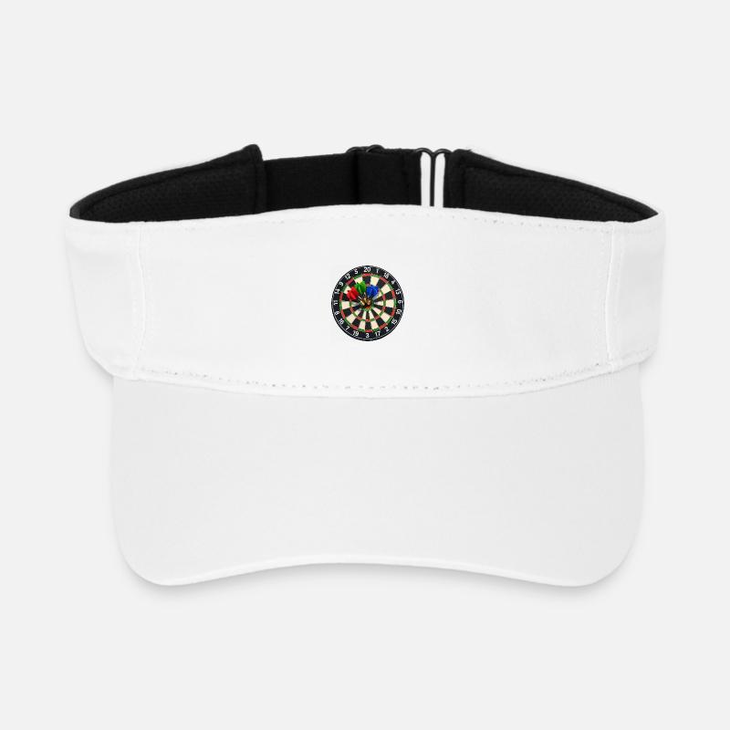 Cible de fléchettes Trois fléchettes - Visière de sport recyclée - blanc
