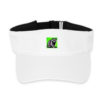 Waschbär - Recyceltes Visor Cap - Weiß - Vorne