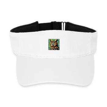 Eule - Recyceltes Visor Cap - Weiß - Vorne