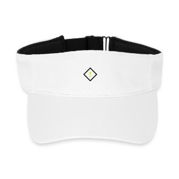 Panneau de mise en garde - Visière de sport recyclée - blanc - Devant