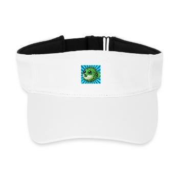 Kugelfisch - Recyceltes Visor Cap - Weiß - Vorne