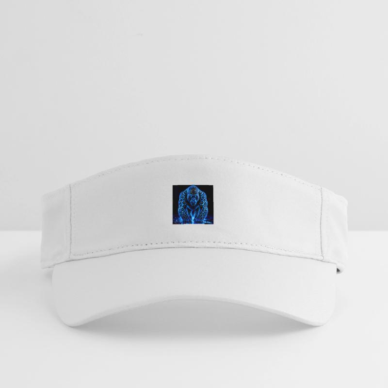 Neon Emperor Gorilla with Leopard Pattern Recycled Sun Visor Cap