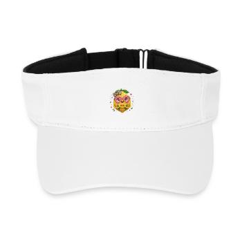 Zitrone Herzhände - Recyceltes Visor Cap - Weiß - Vorne