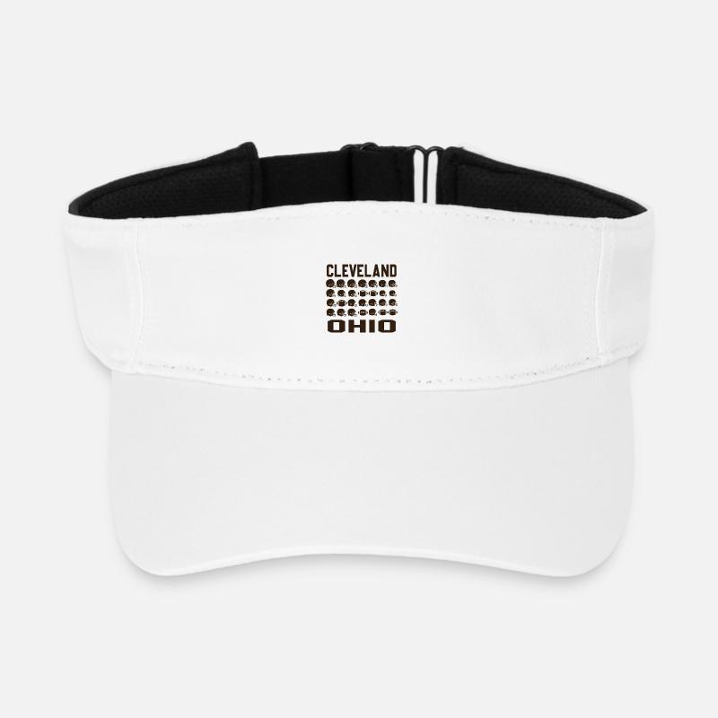 Muster der Cleveland Ohio Footballhelme - Recyceltes Visor Cap - Weiß