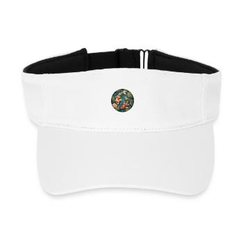 Koi Teich - Recyceltes Visor Cap - Weiß - Vorne