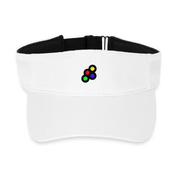music - Recyceltes Visor Cap - Weiß - Vorne