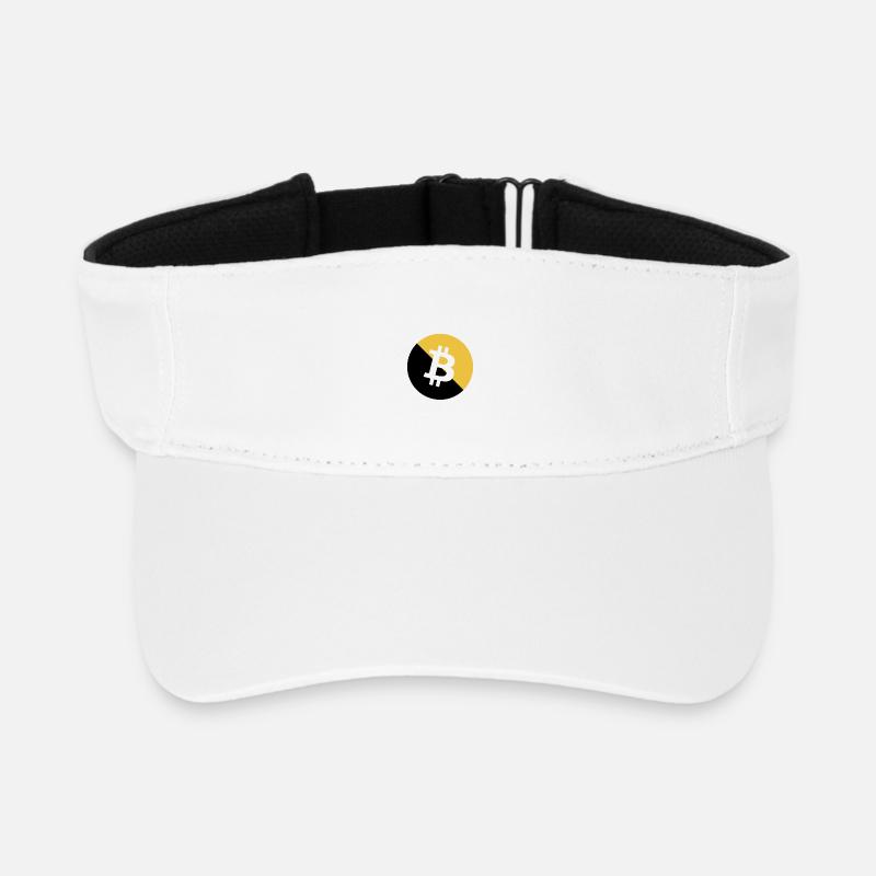 Bitcoin Golden Glitter - Recyceltes Visor Cap - Weiß