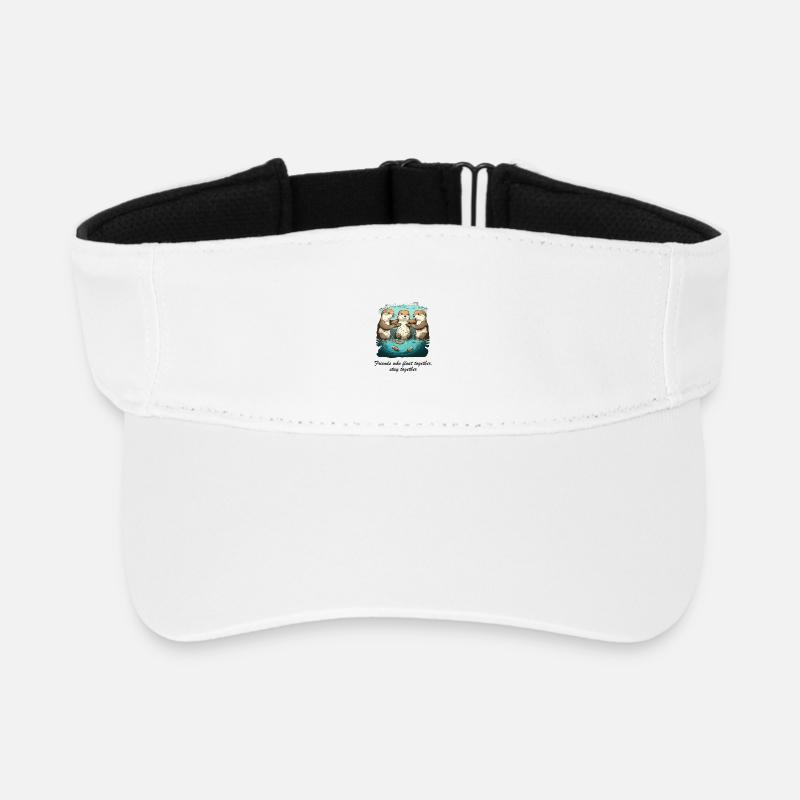 Friends who float together stay together - Recyceltes Visor Cap - Weiß