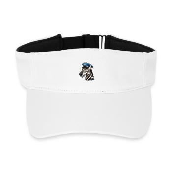 Zebra Policewoman - Recycled Sun Visor Cap - white - Front