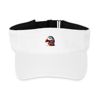 Papageitaucher - Recyceltes Visor Cap - Weiß - Vorne