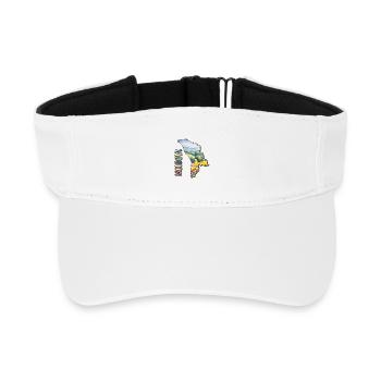 Aquarell Landkarte Moldawien - Recyceltes Visor Cap - Weiß - Vorne
